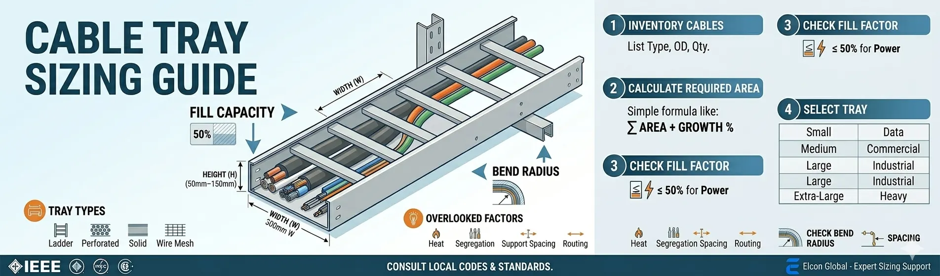 How to Calculate the Right Cable Tray Size for Your Project?